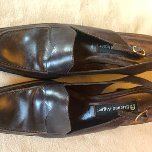 Etienne Aigner, Dark Brown,  7 1/2 M Slingback 2 1/2" Heels